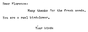 Your birds